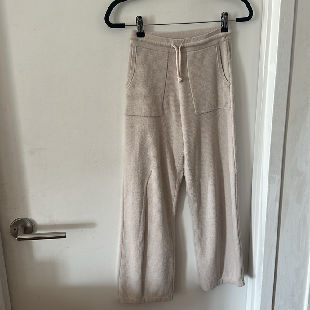 Naadam Cafe Cotton Cashmere Cropped Pant - Picture 3 of 6